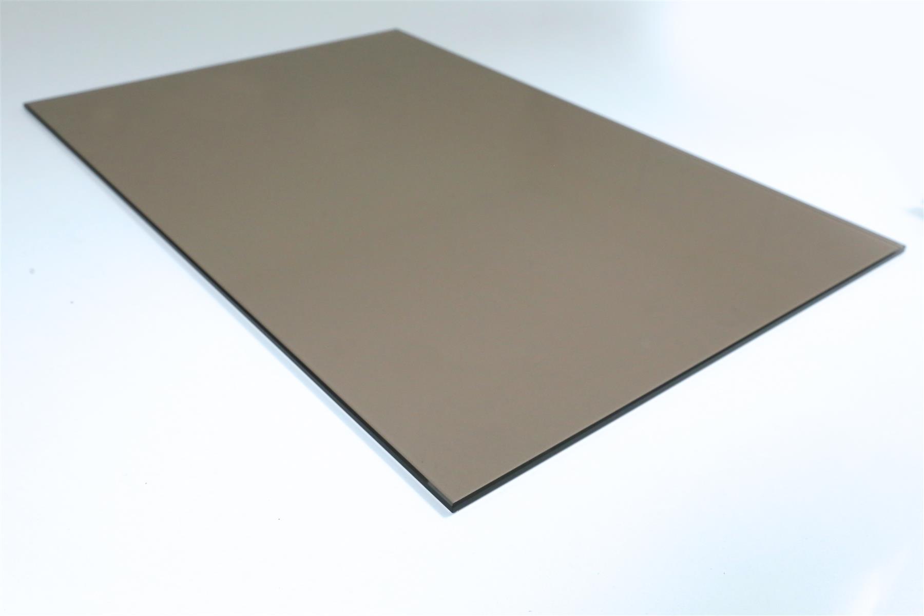 4mm Bronze Toughened Safety Glass (Small) - Safe-Cut/Unpolished - {2x 10mm Radu