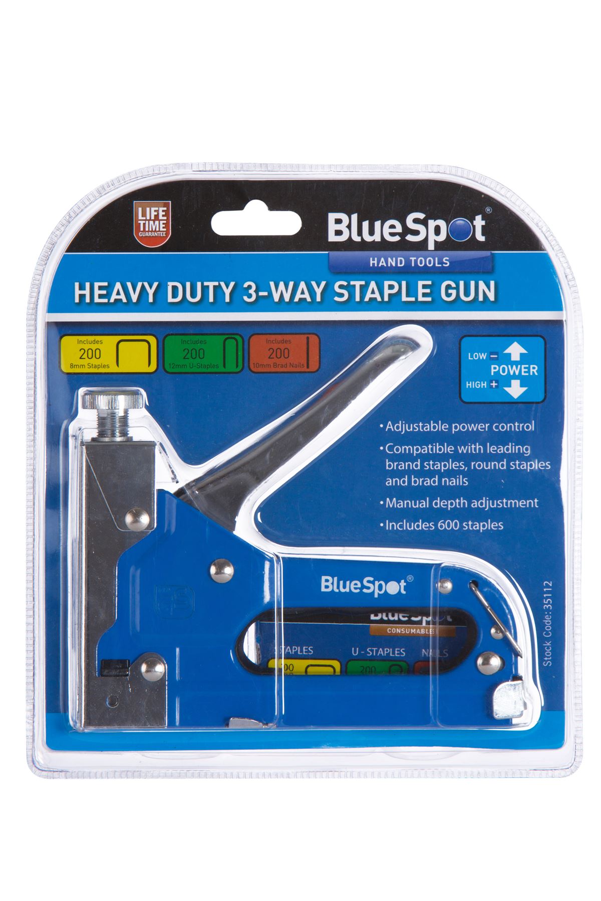 Blue Spot Tools Zware 3-Way Nietpistool met Accessoires