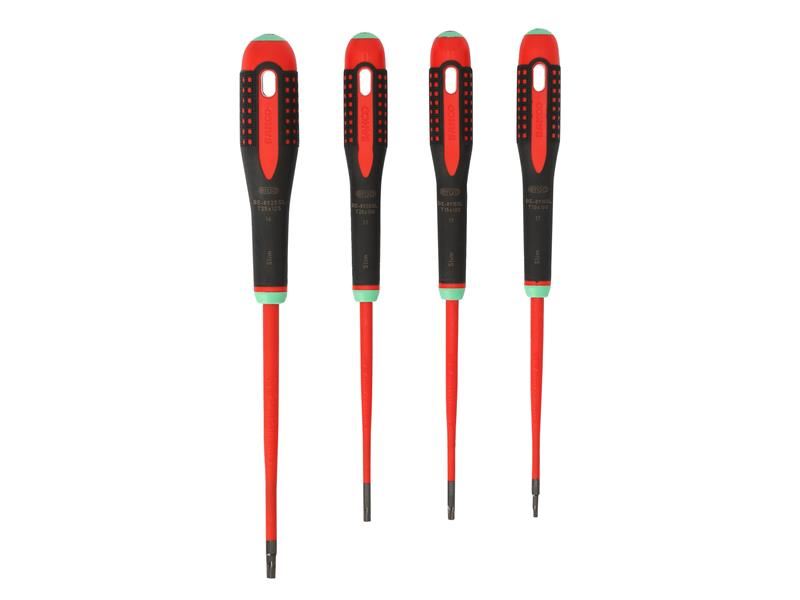 Bahco BE-9880SL ERGO Slim VDE Insulated Screwdriver Set, 4 Piece