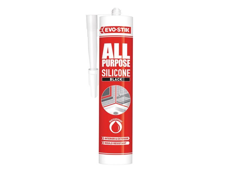 EVO-STIK All Purpose Flex Silicone Sealant Black, 25-Year, C20