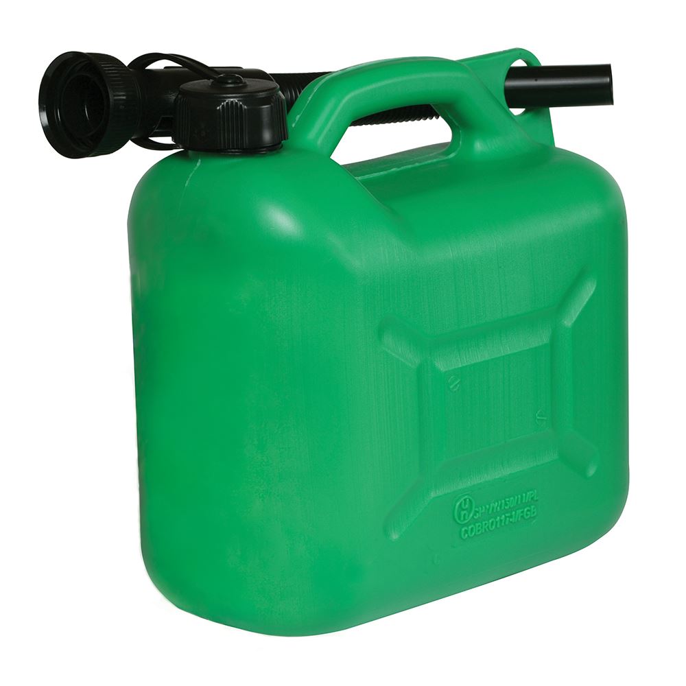 Silverline 5L Green Plastic Fuel Can