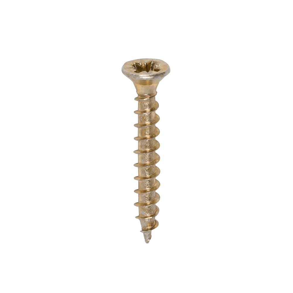 Timco PZ Double Countersunk Woodscrews, Yellow, 3.5 x 25mm (200pc)