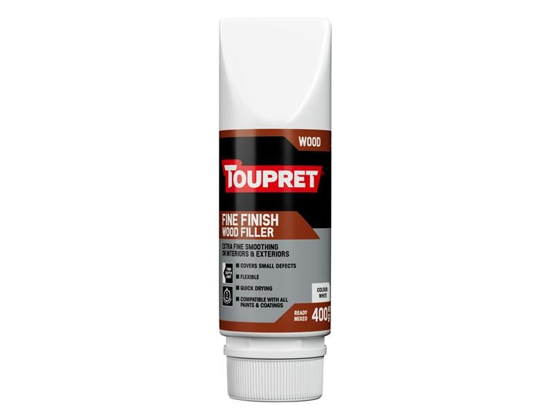 Toupret Fine Finish Wood Filler, White, 400g