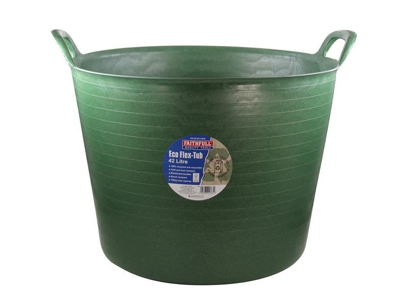 Faithfull Eco Flex Tub da 42 litri, verde riciclato