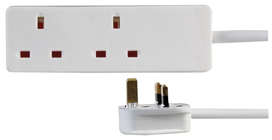 PRO ELEC Prodloužený kabel s 2 zásuvkami, 1m, 13A, 240V