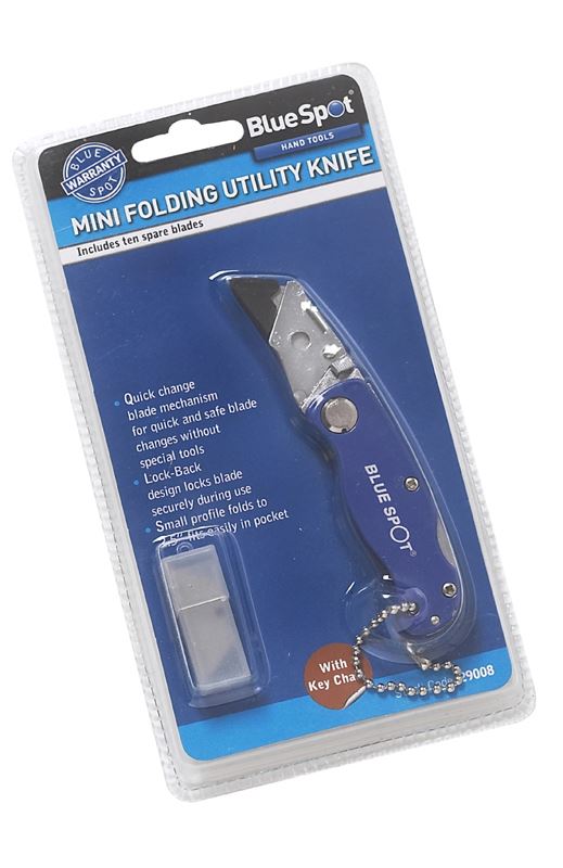 Blue Spot Tools - Μικρό Πτυσσόμενο Μαχαίρι Εργασίας με 10 Λεπίδες