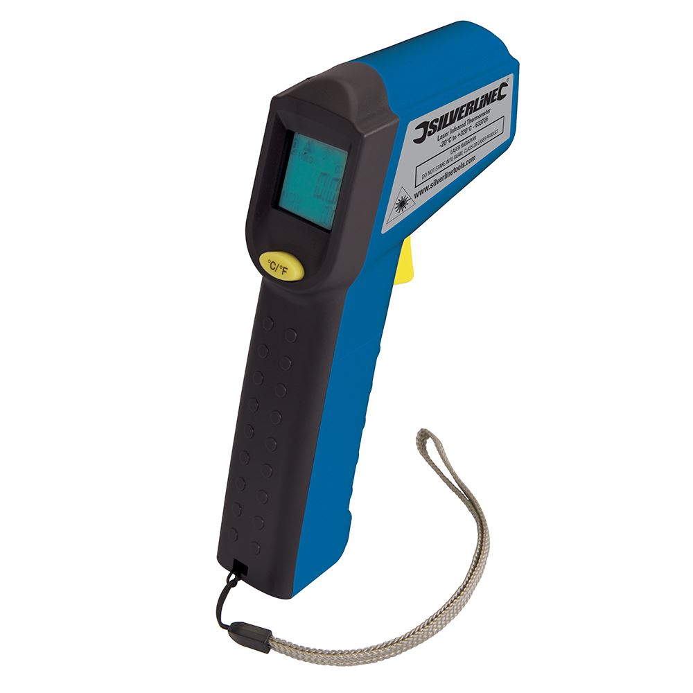 Silverline Laserový infračervený teploměr -38°C až +520°C