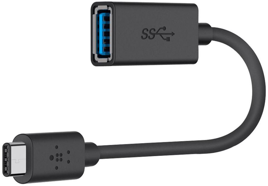 BELKIN USB-C to USB-A 3.0 Adapter, 5Gb/s, 3A Charging