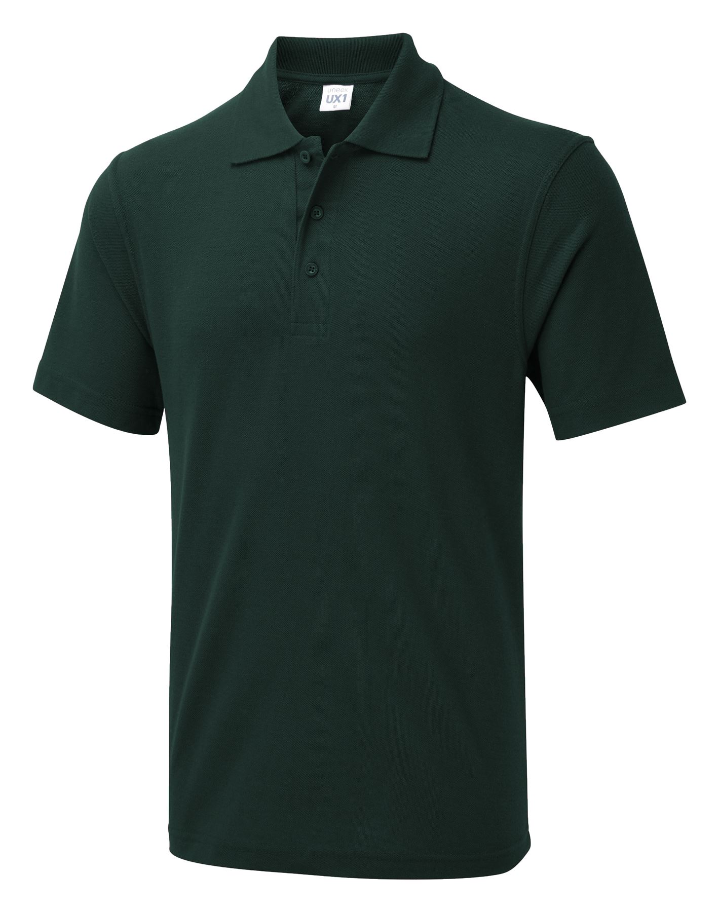Uneek Unisex UX Polo - 50% Polyester, 50% Cotton - Bottle Green - XL