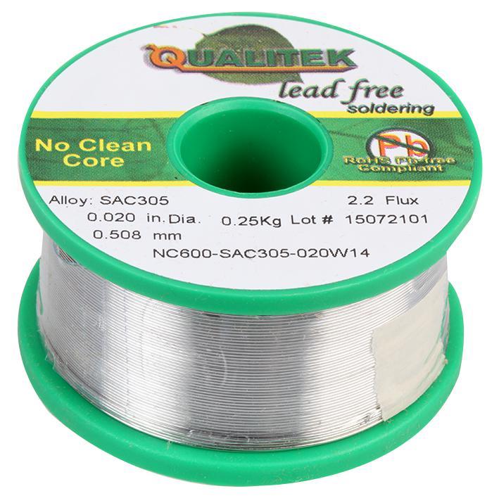 QUALITEK Loodvrije Soldeerdraad, No-Clean, 0.5mm, 250g