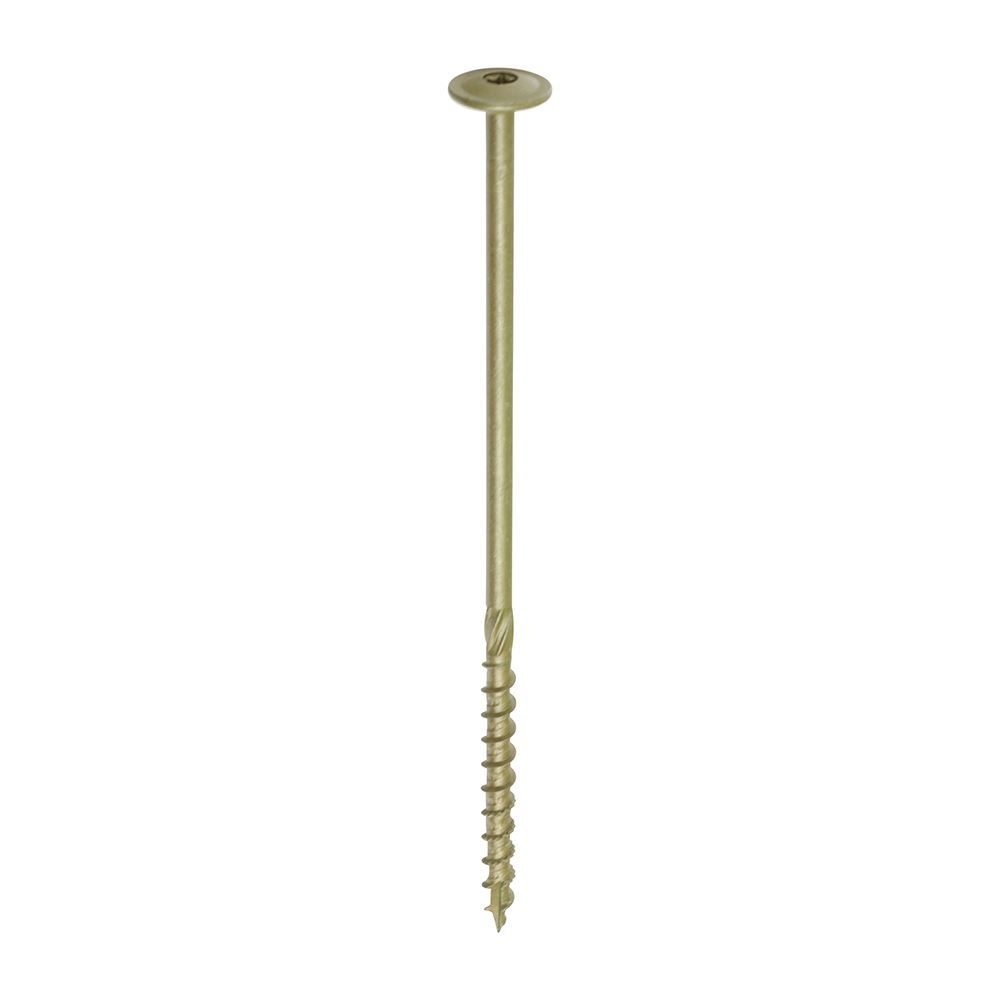Vis à bois à tête plaquée Timco 8.0x200mm, vert organique (paquet de 50)