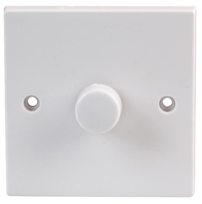 PRO ELEC 1 Gang 1 Way Dimmer Switch, 250W, White