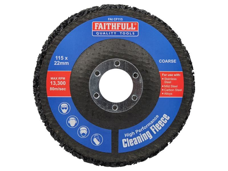 Faithfull Coarse Cleaning Fleece Disc 115mm x 22mm