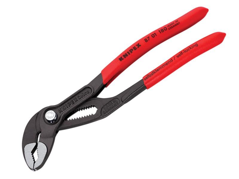 Knipex 87 01 180 Cobra Water Pump Pliers with Plastic Grip, 180mm