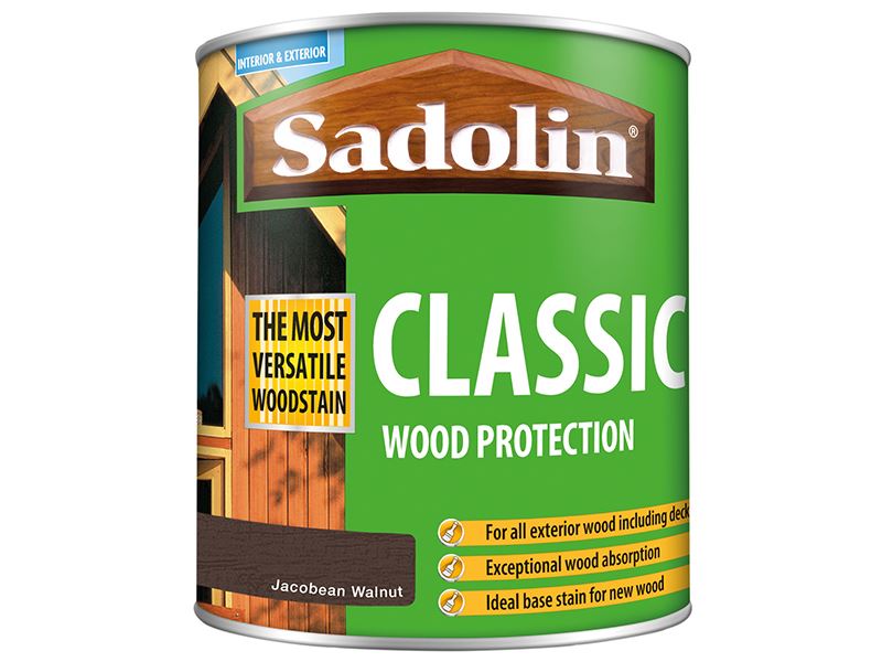 Sadolin Classic Wood Protector - Jacobean Walnut (1L)