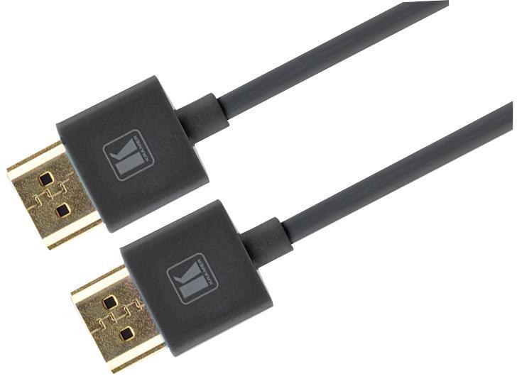 KRAMER Premium High-Speed HDMI-Kabel, Ultra-Slim & Flexibel, 1,8m Schwarz
