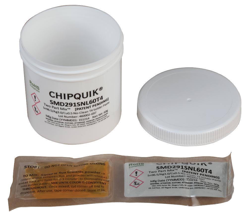 CHIP QUIK Sn96.5/Ag3.0/Cu0.5 No-Clean Solder Paste, 60g T4