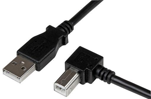 STARTECH USB A to Right Angle B Plug Cable, 2m