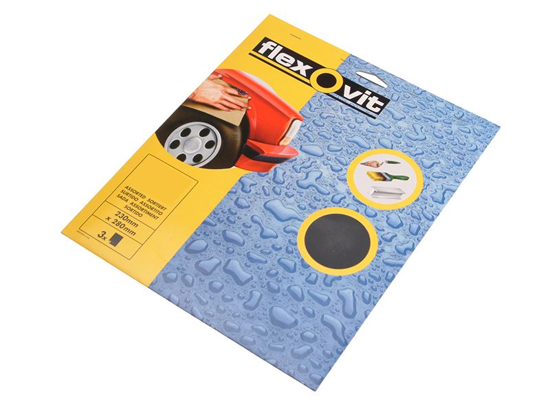 Flexovit Waterproof Sanding Sheets 230x280mm Coarse 180G (3 Pack)