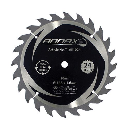 Timco Handheld Cordless Circular Saw Blade 165mm x 10mm 24T