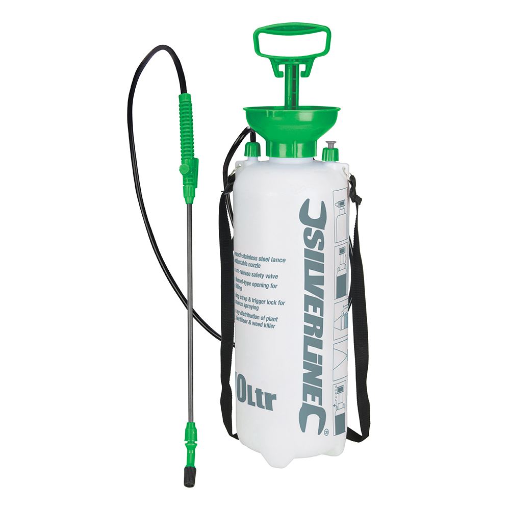 Silverline 10L Pressure Sprayer with Adjustable Nozzle