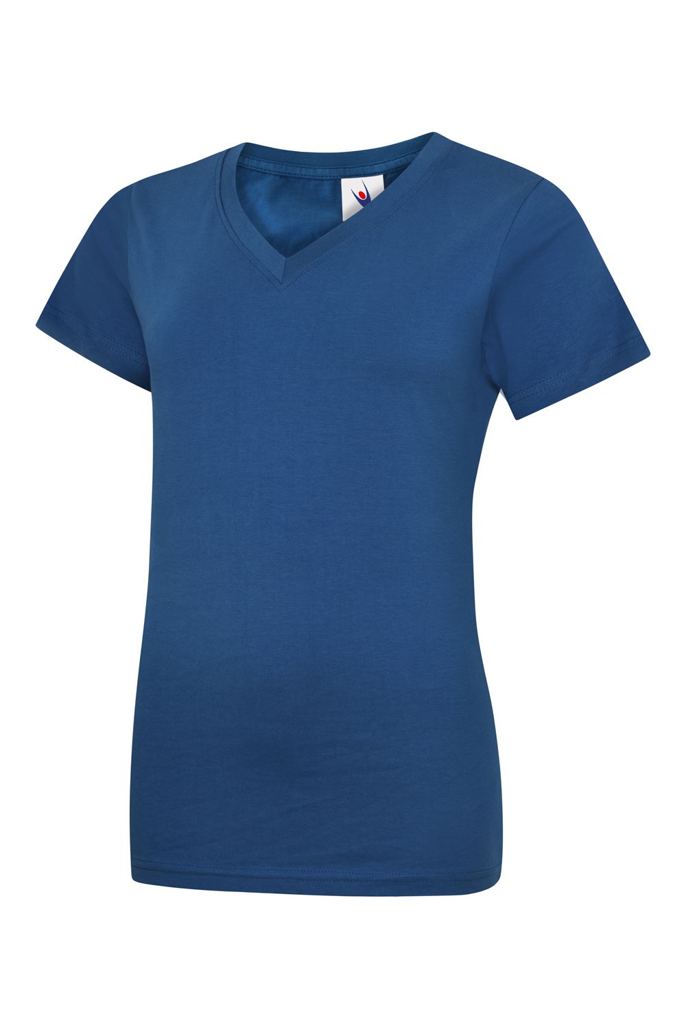 Uneek Classic V Neck T-Shirt - Reactive Dyed - Royal - Size L