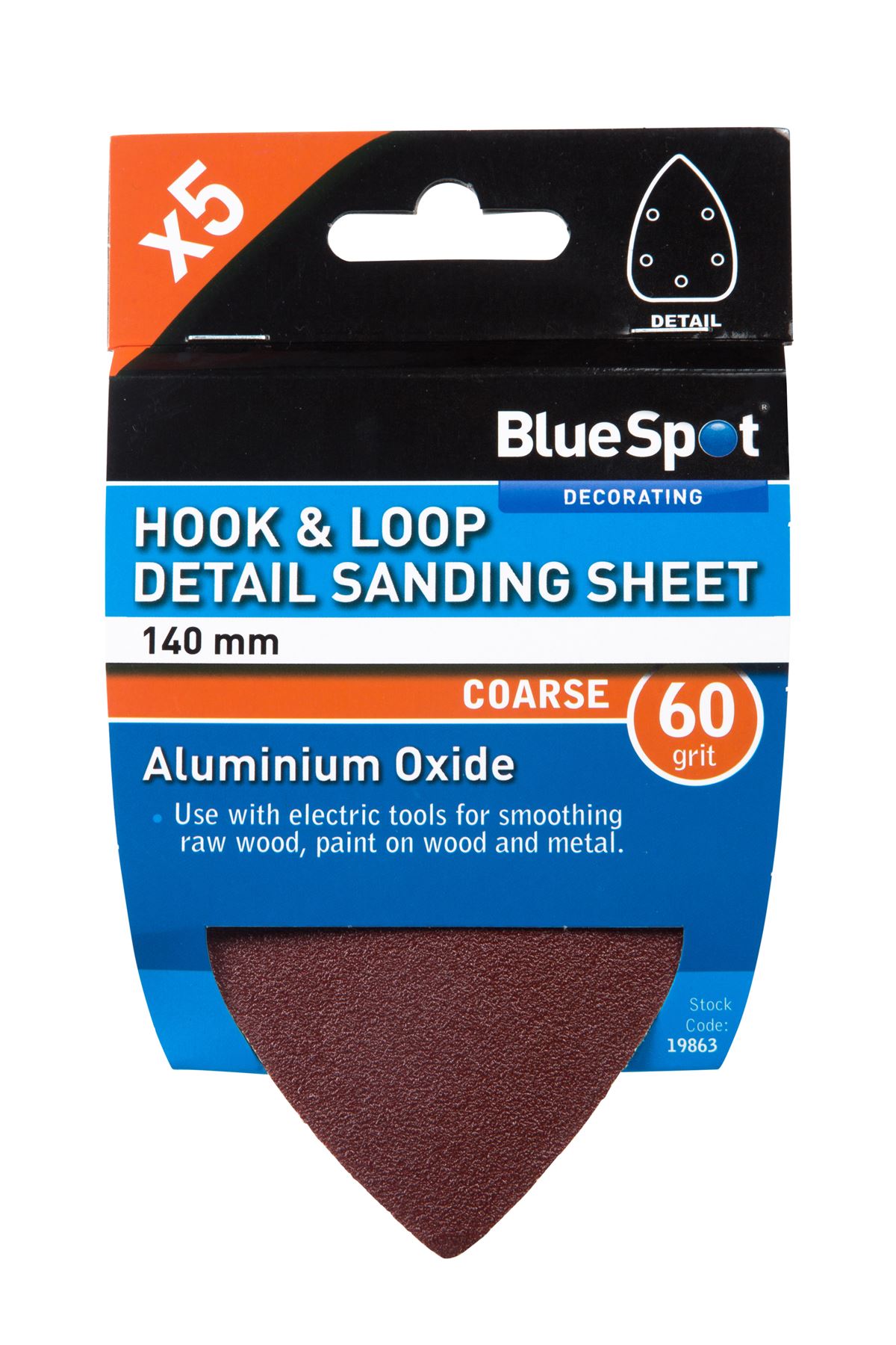 Blue Spot Tools - Scamaidí Mincéireachta 140mm 60 Grian (Pacáiste de 5)