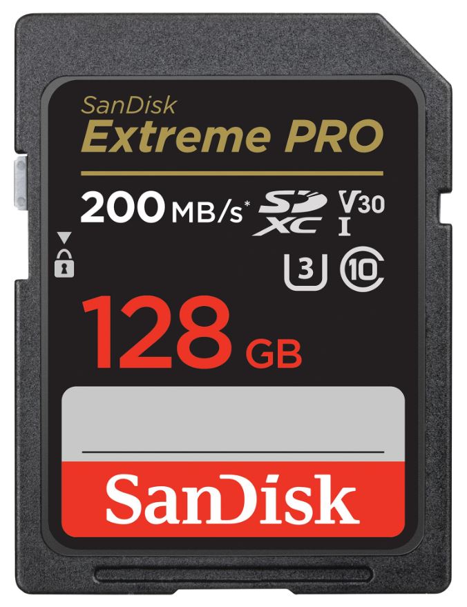 SanDisk Extreme PRO SDXC 128GB UHS-I U3, כרטיס זיכרון 200MB/s