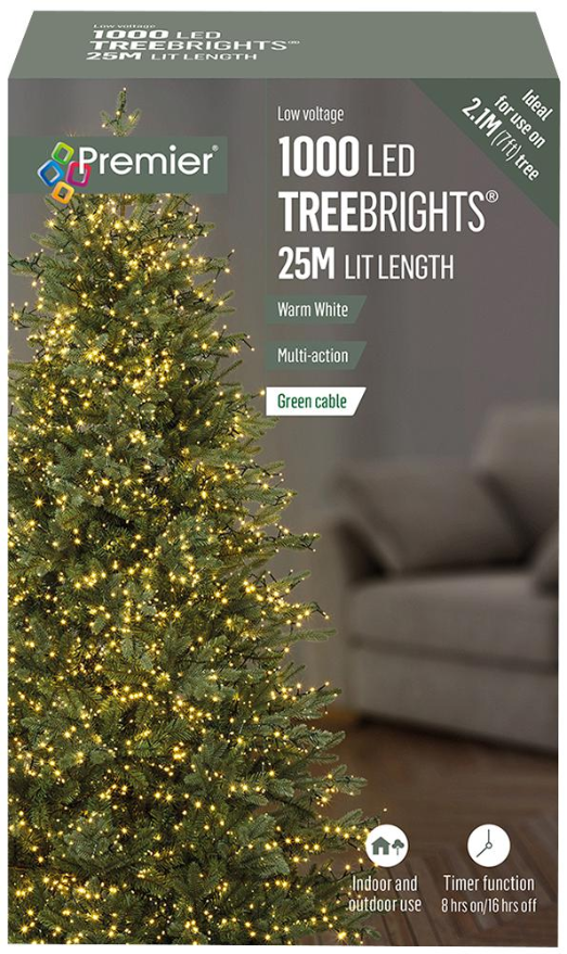 RARAION 1000 LED Warm Witte Kerstverlichting met Timer, 25m
