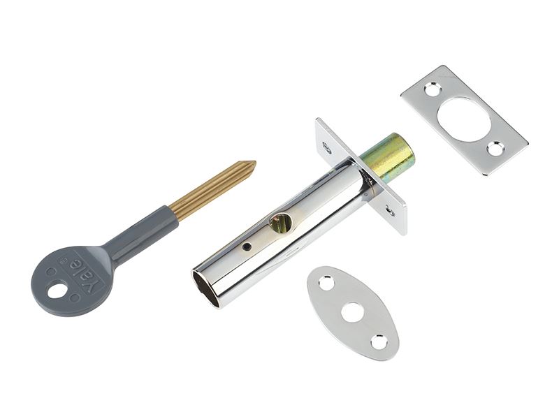 Yale PM444 Door Security Bolt, Polished Chrome, 1 Key