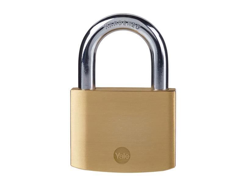 Yale Brass Padlock 60mm with Hardened Steel Shackle