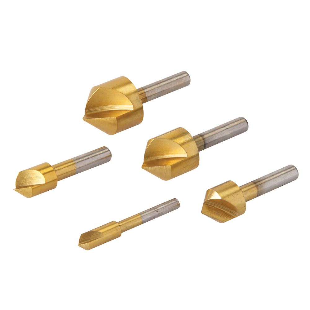 Silverline 5-Piece Countersink Set in Titanium Coated Steel