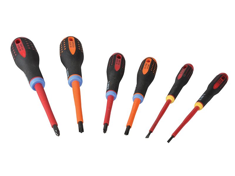 Bahco BE-9884S ERGO™ VDE Insulated Screwdriver Set, 6 Pieces