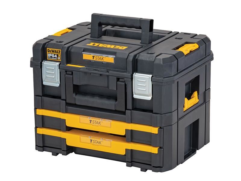 DeWALT TSTAK 2.0 Córas Stórála, Bosca Uirlisí Éadomhain & Aonad Tarraiceán