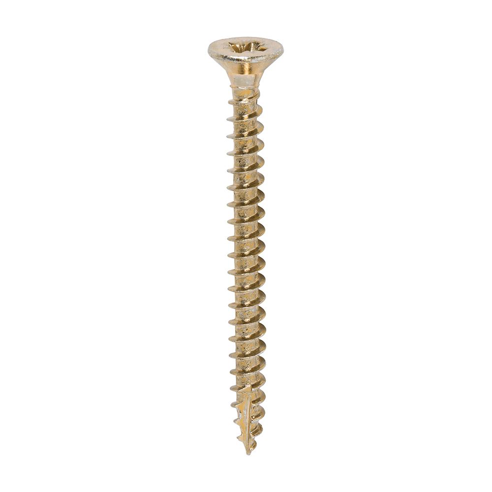 Timco Viti Classiche a Testa Svasata Doppia Filettatura PZ4, Gialle, 4.0x45mm