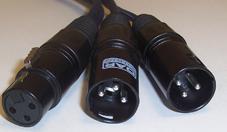 RARAION - 2x Nasc XLR Fireann go Baininscneach 3-Pinn, 1.5m, Dubh