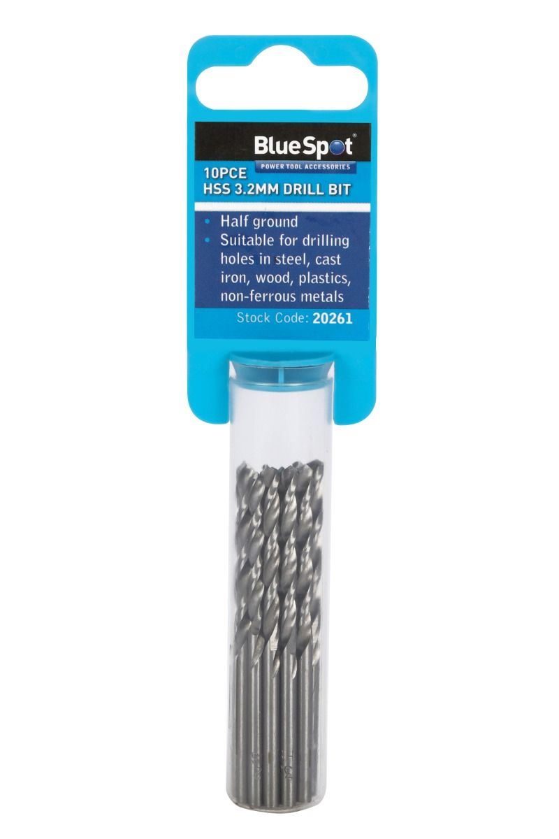 Blue Spot Tools - Set Gerudi 10 Keping 3.2mm HSS