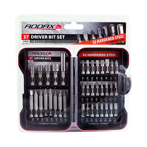 Timco Mixed S2 Driver Bit Set, 37-Piece, with Magnetic Adaptor