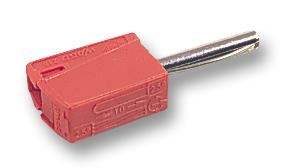 WAGO - Fiches banane 4mm rouge, 28-14AWG, à cage, Lot de 5
