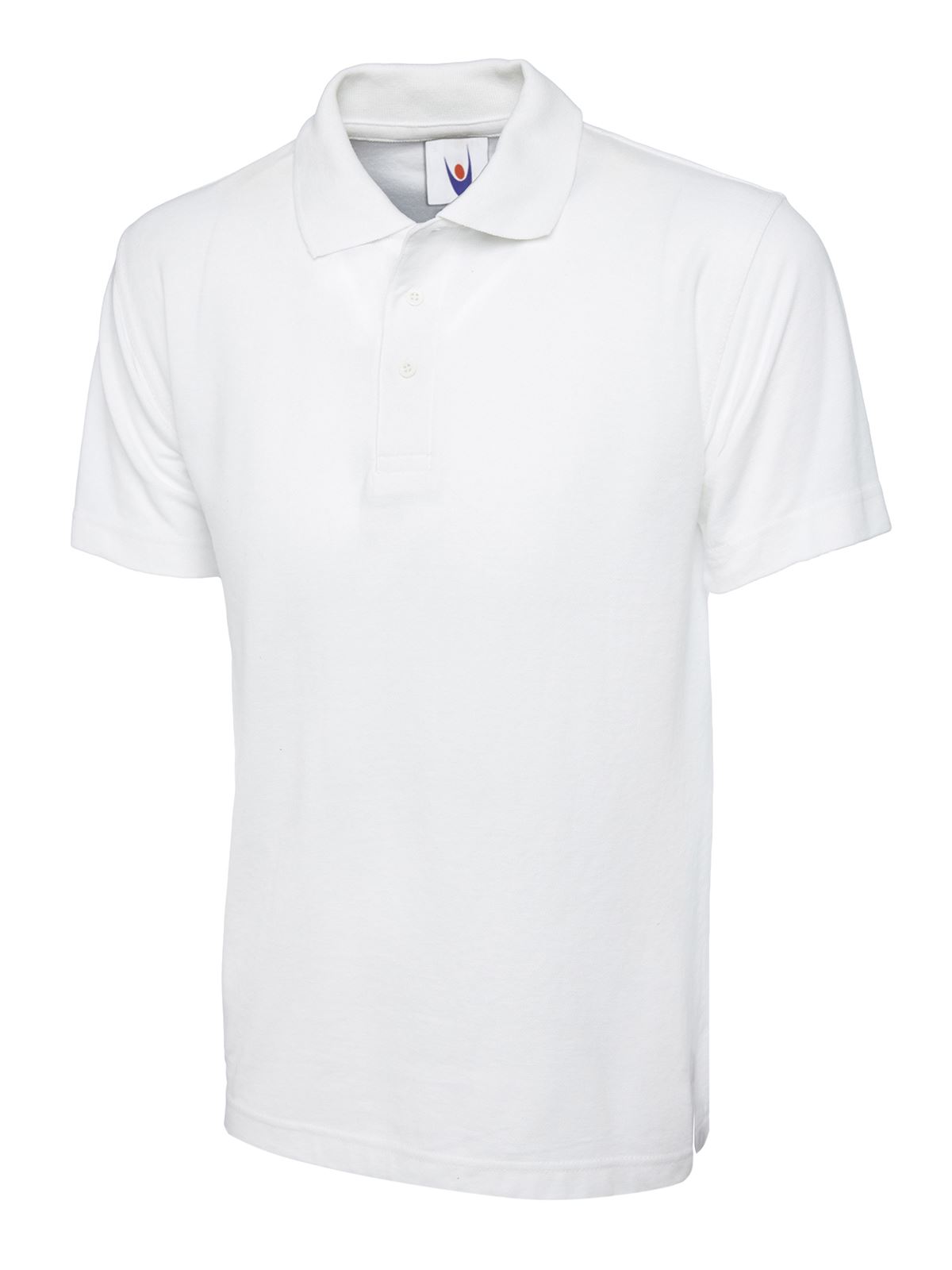 Uneek Unisex Classic Polo Shirt - 50% Cotton 50% Polyester - White 4XL