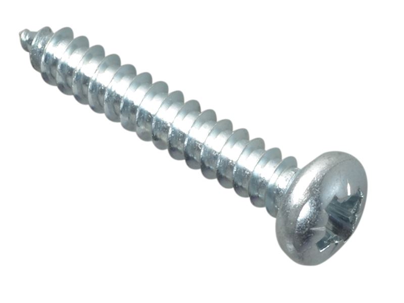 Vis auto-taraudeuses Pozidriv ForgeFix zincées 1 po x 8 (Lot de 25)