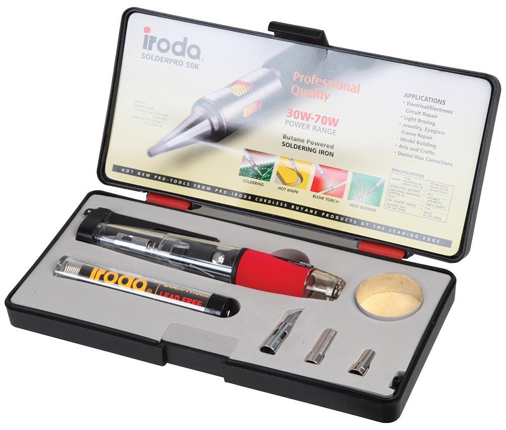 IRODA - SolderPro 50 30-70W Set Pateri Gas Mudah Alih