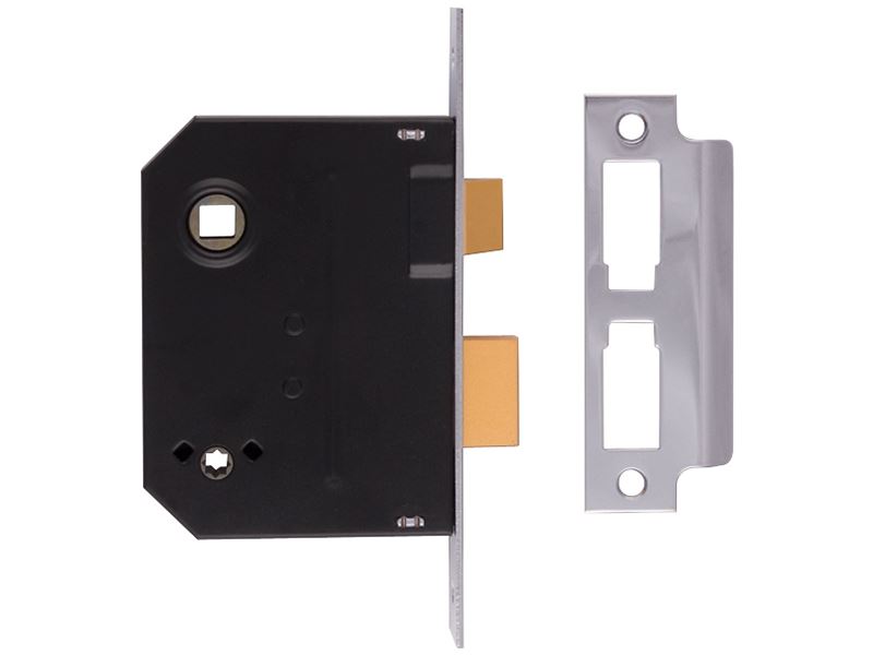 UNION 2294 Mortice Bathroom Lock, Chrome, 63mm