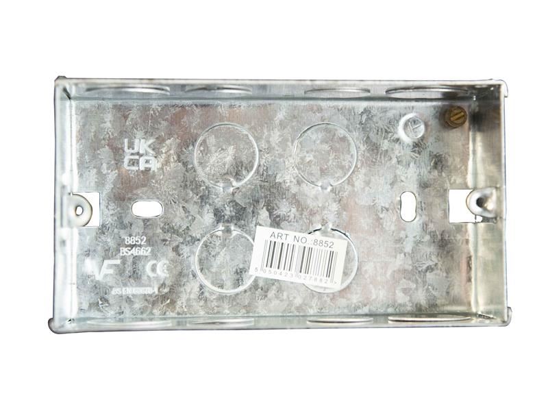 Dencon Metal Back Box 2-Gang, 45mm
