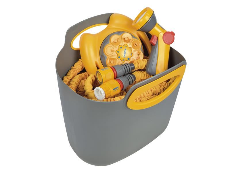 Ensemble Hozelock Superhoze City Bag Plus avec Tuyau 15m, Pistolet et Arroseur