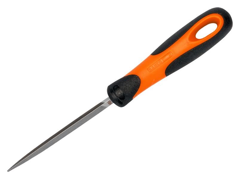 Bahco ERGO™ Handled Three-Square File, 200mm (8in)
