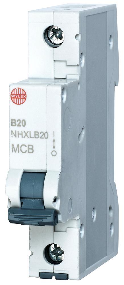 WYLEX 20A Single Pole Type B MCB