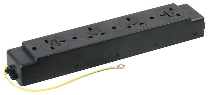Powerdata Technologies - Bloc multiprise 4 prises pour bureau, ABS renforcé