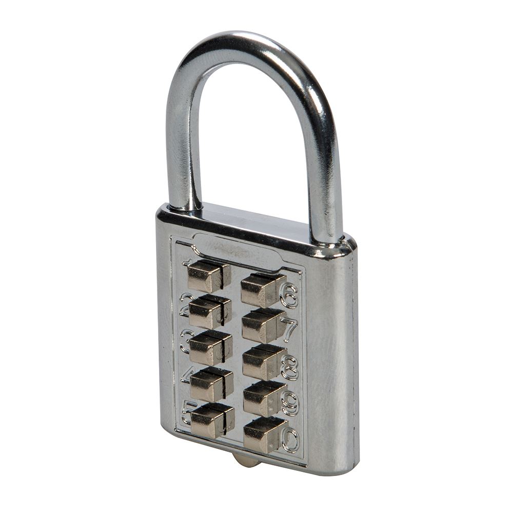 Silverline Digital Combination Padlock, 38mm, 10-Digit, Steel Shackle