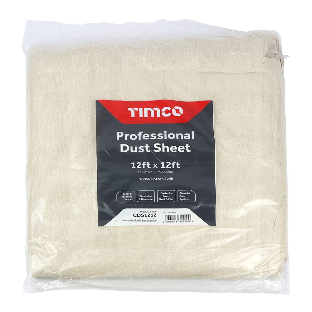 Timco - Profi-Schutzplane (Größe 3,65 m x 3,65 m, 1 Stück)